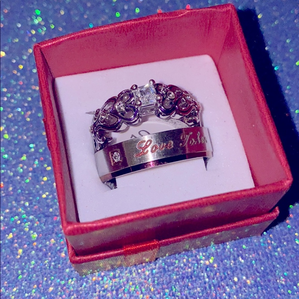 Sterling wedding set